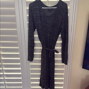 Mossimo Supply Co Blue Long Sleeve Wrap Dress